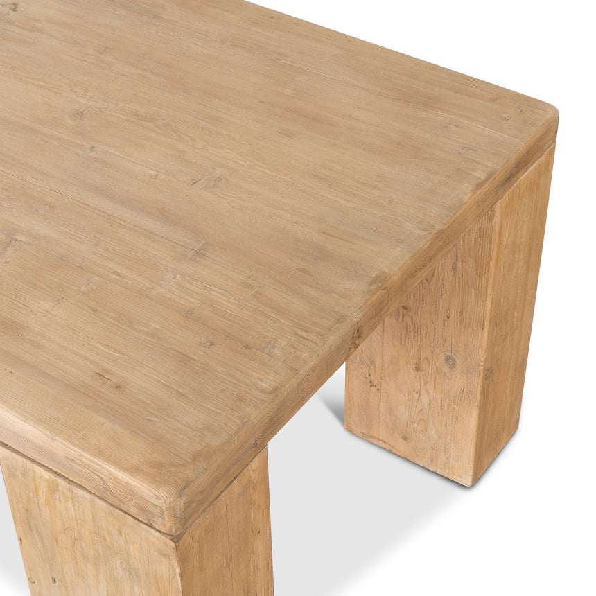 2.44m Elm Dining Table - Natural - View 11