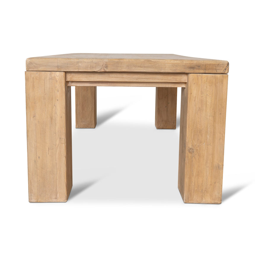 2.44m Elm Dining Table - Natural - View 4