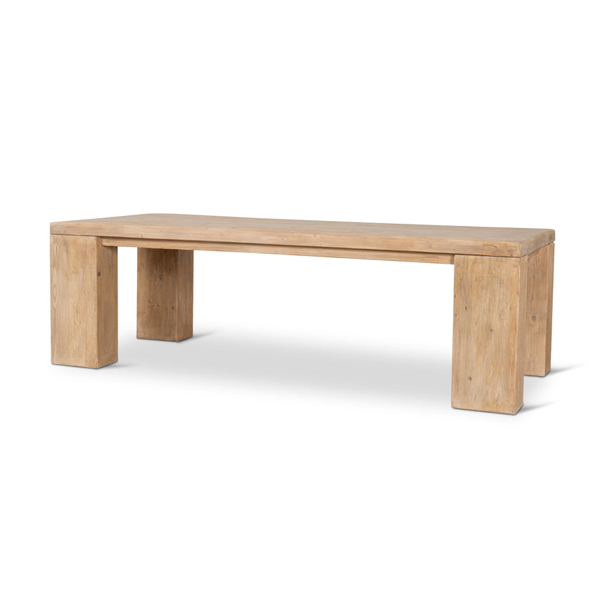 2.44m Elm Dining Table - Natural