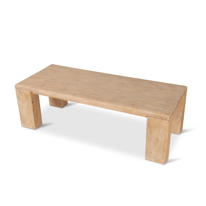 2.44m Elm Dining Table - Natural - View 3
