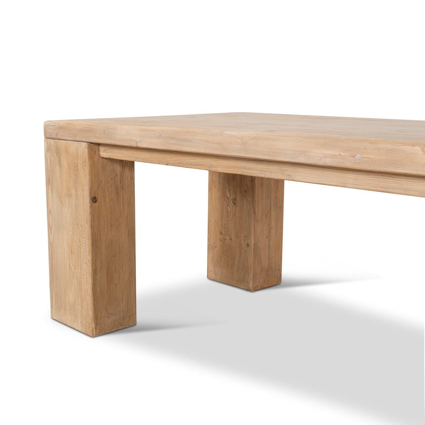 2.44m Elm Dining Table - Natural - View 6