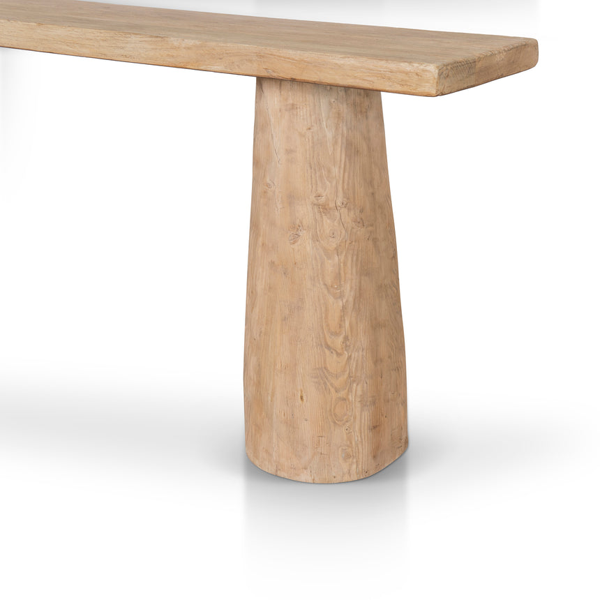 1.83m Elm Console Table - Natural - View 8