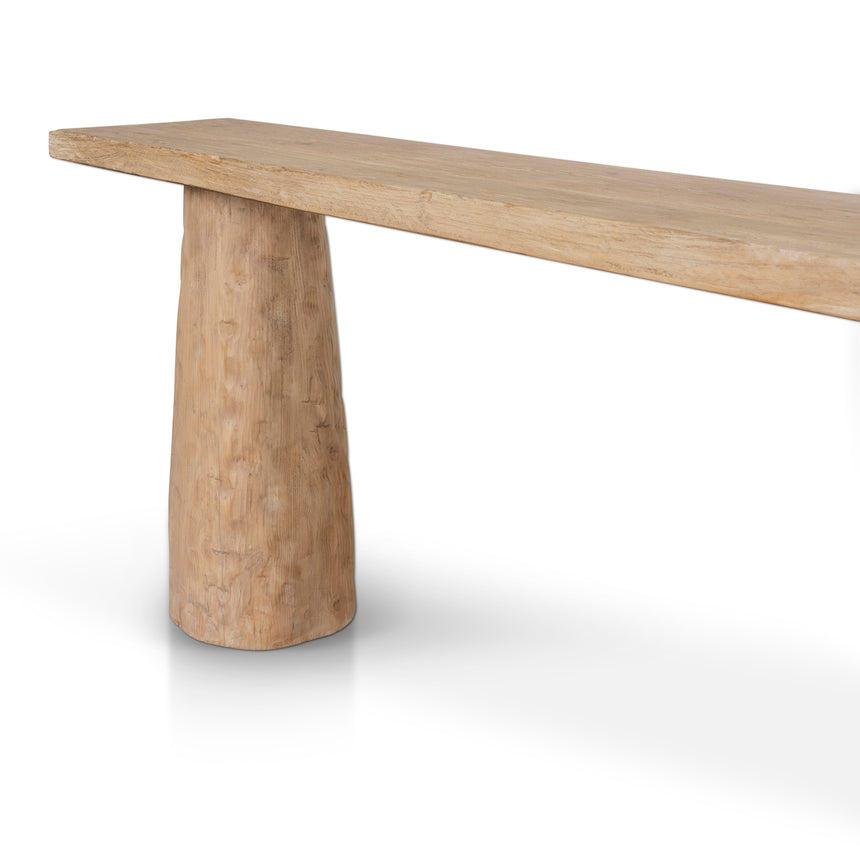 1.83m Elm Console Table - Natural - View 9