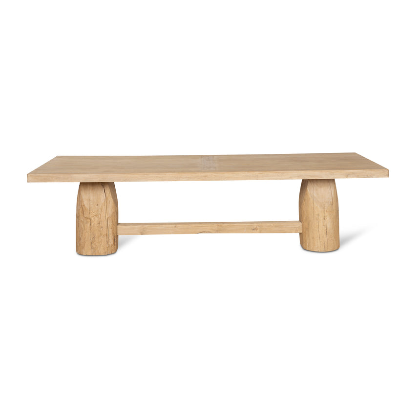 2.8m Elm Dining Table - Natural - View 2