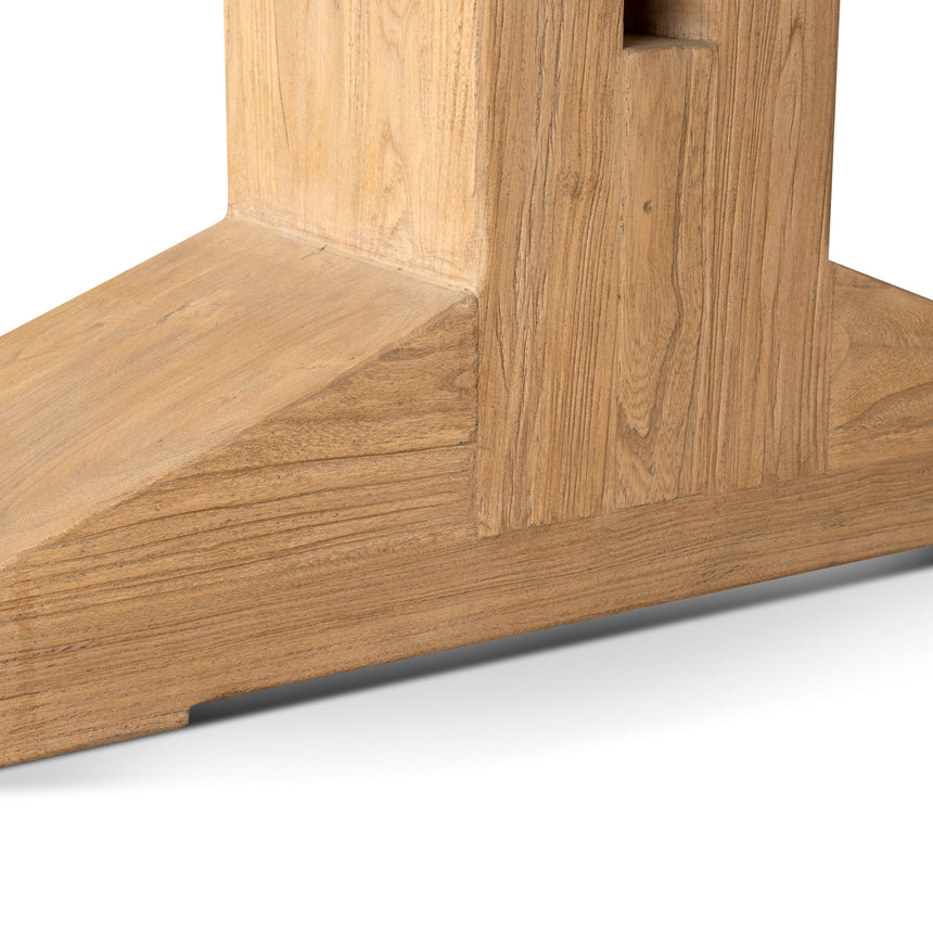 2.44m Elm Dining Table - Natural - View 6