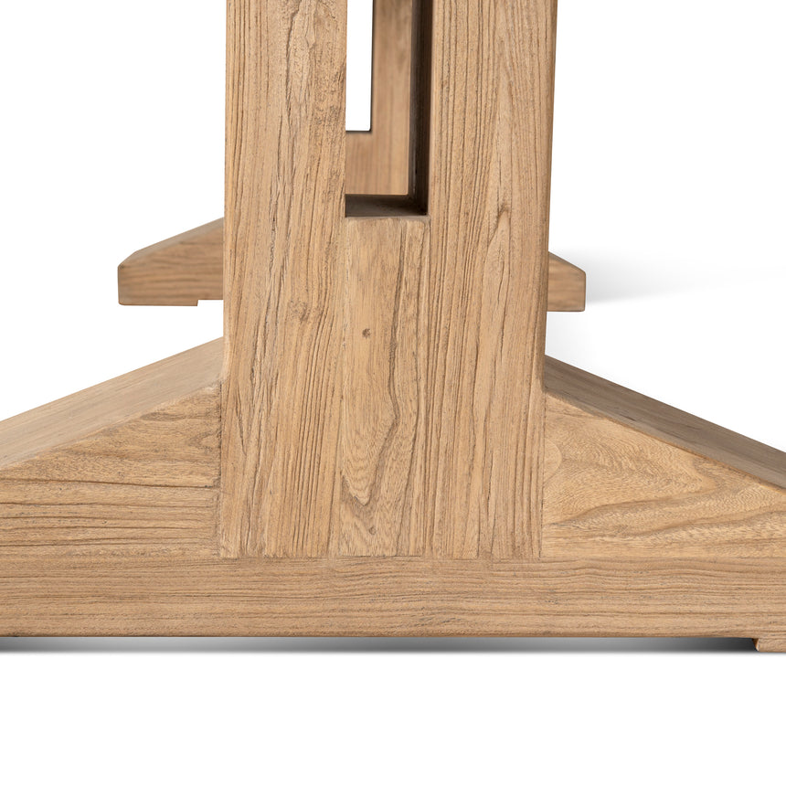 2.44m Elm Dining Table - Natural - View 7