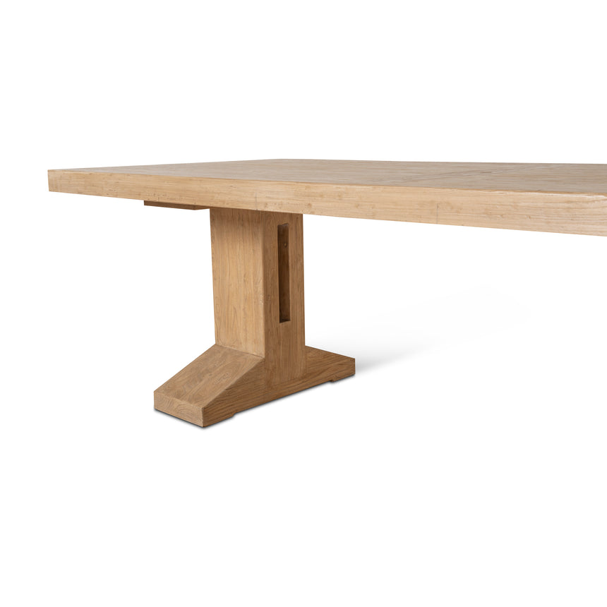 2.44m Elm Dining Table - Natural - View 10