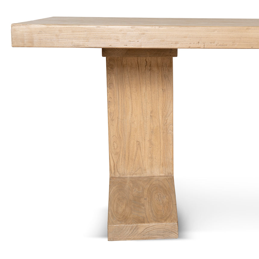 2.44m Elm Dining Table - Natural - View 11