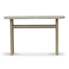 Travertine Marble 1.22m Console Table - White Wash