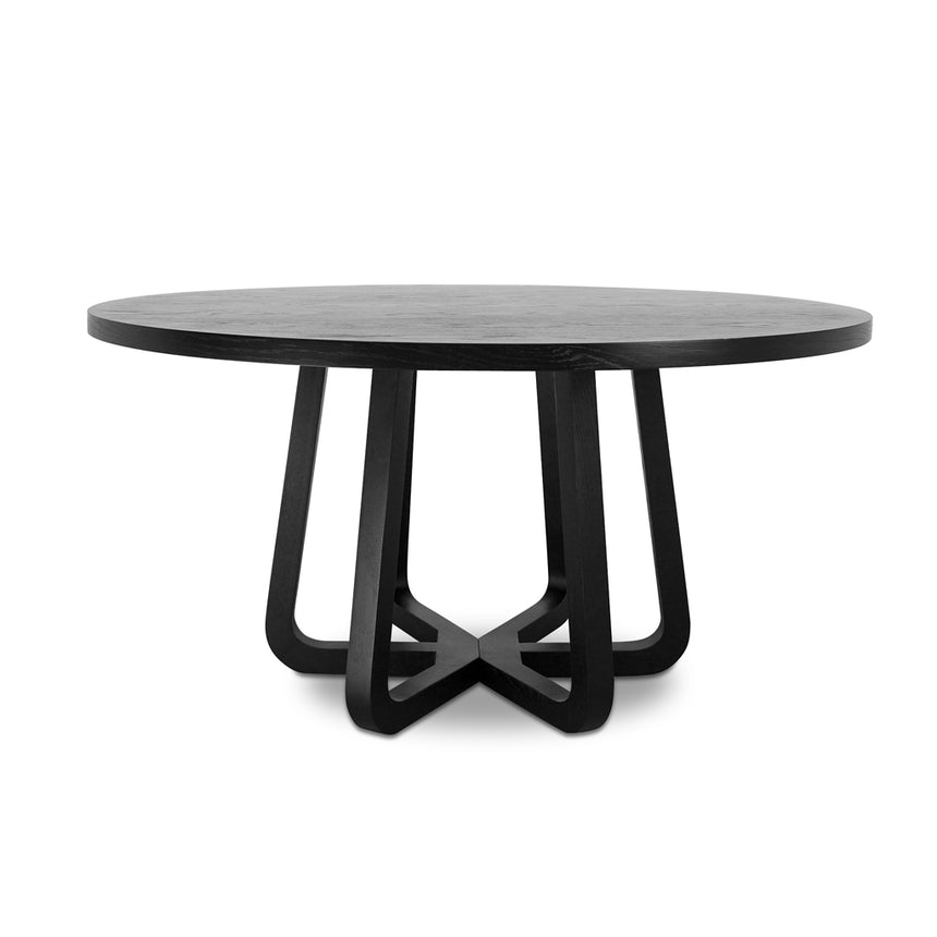 1.5m Round Dining Table - Full Black - View 2