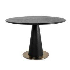 CDT8686-DR 1.2m Round Dining Table - Full Black