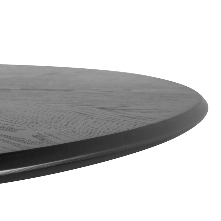 1.2m Round Dining Table - Full Black - View 3