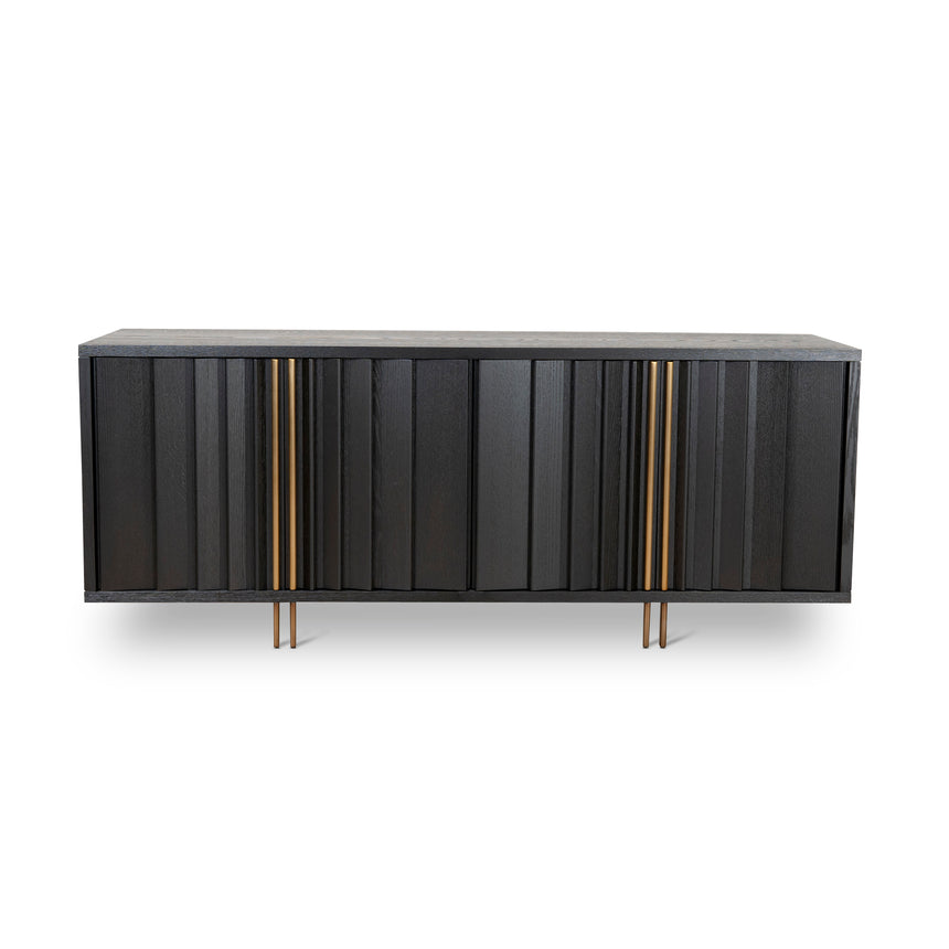 2m Buffet Unit - Textured Espresso Black - View 2