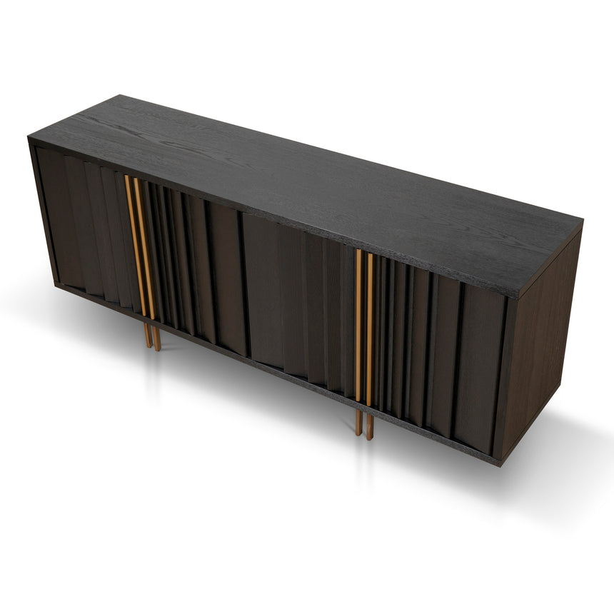 2m Buffet Unit - Textured Espresso Black - View 3