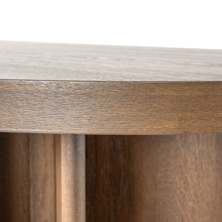 2.4m Pill Shape Dining Table - Caramel Oak - View 8