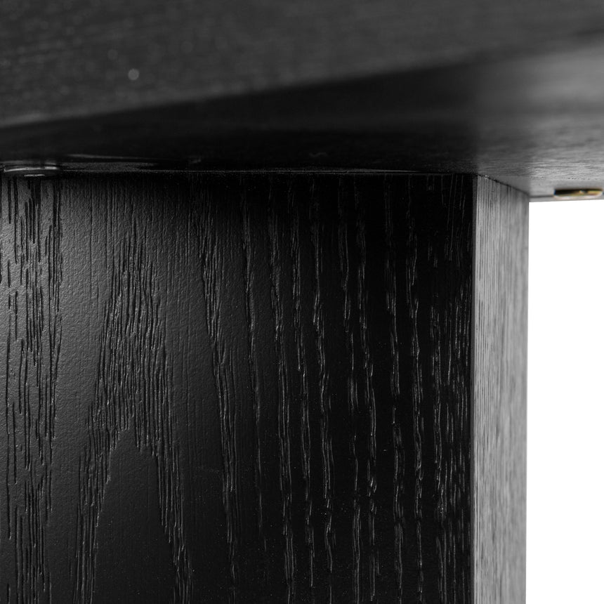 1.3m Pill Shape Console Table - Textured Espresso Black - View 13