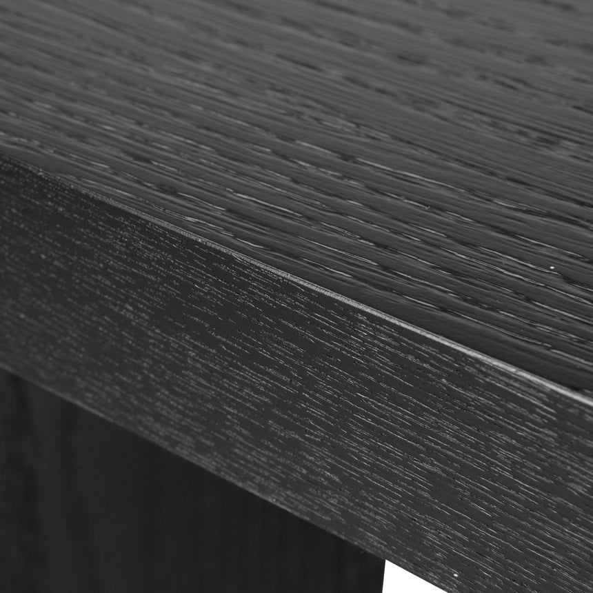 1.3m Pill Shape Console Table - Textured Espresso Black - View 10