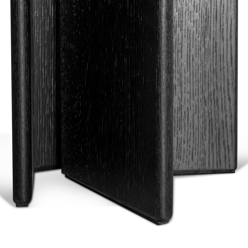 1.3m Pill Shape Console Table - Textured Espresso Black - View 11
