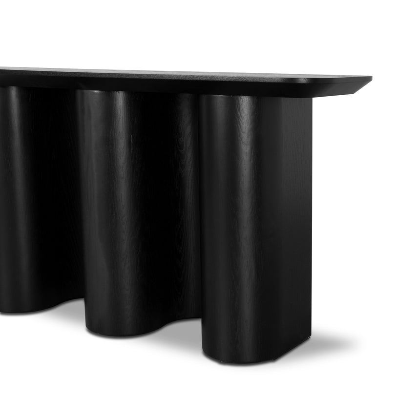 1.5m Console Table - Textured Espresso Black - View 5
