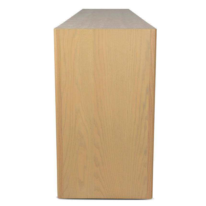 2.1m Travertine Top Sideboard Unit - Creme Ash - View 6