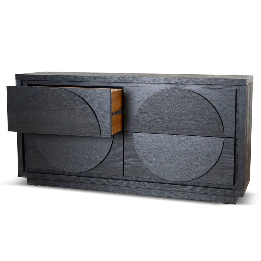 1.6m Dressing Unit - Textured Espresso Black - View 6