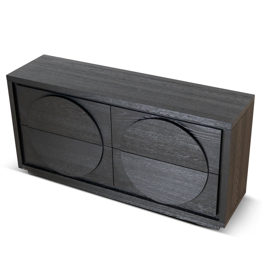 1.6m Dressing Unit - Textured Espresso Black - View 3