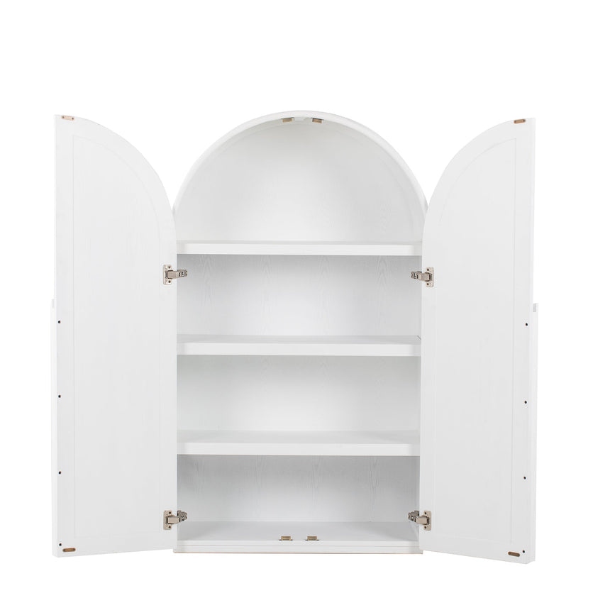 Ash Curve Cabinet - White - View 3
