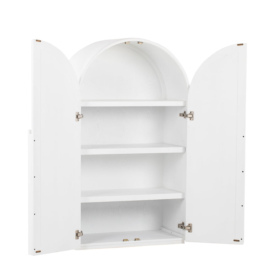 Ash Curve Cabinet - White - View 4