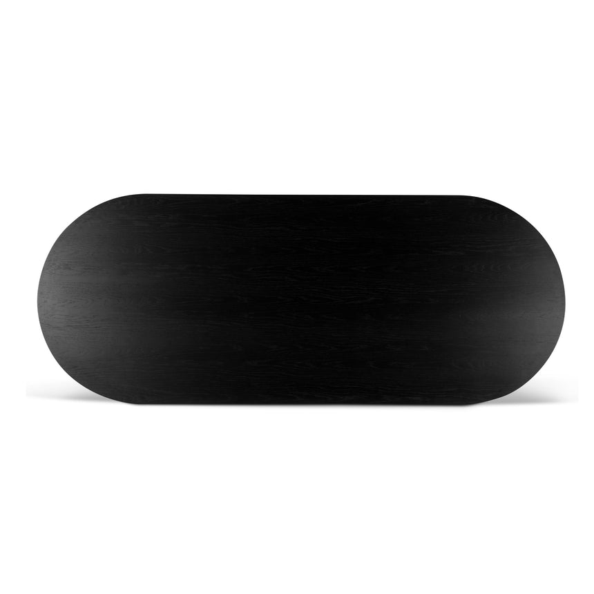 2.5m Wooden Dining Table - Black - View 12