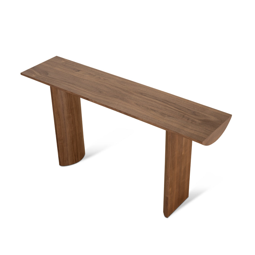 1.6m Console Table - Walnut Veneer - View 3