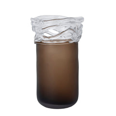 Wave Brown Bottom Vase | Brown | Myka Home