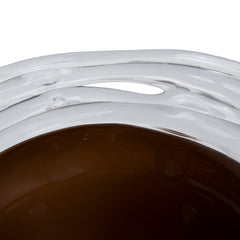 Stacked Wave Brown Bottom Bowl | Brown | Myka Home