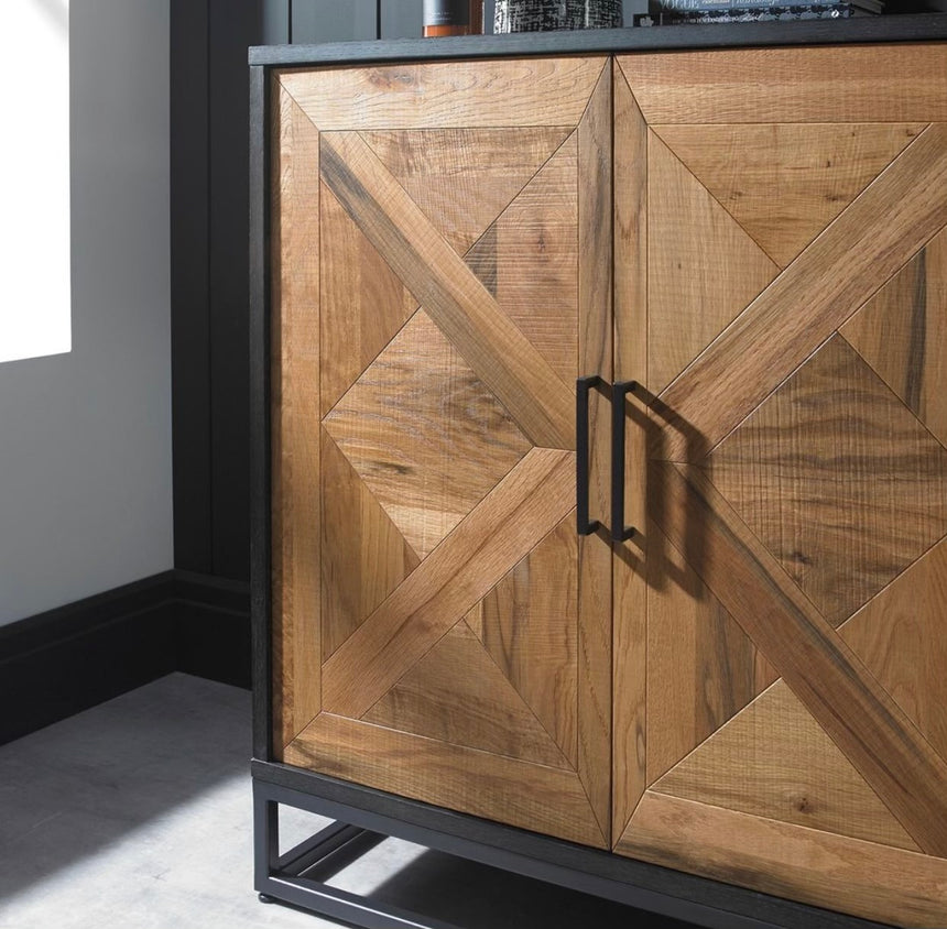 Wide Sideboard - European Knotty Oak and Peppercorn - View 10
