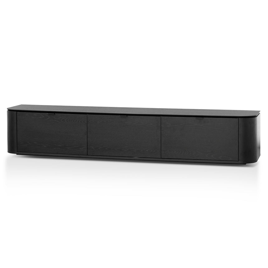 2.4m TV Entertainment Unit | Black Oak | Myka Home