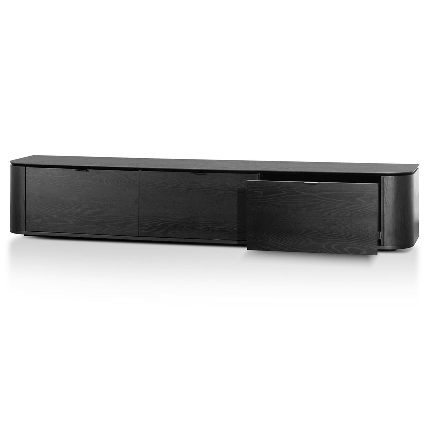 2.4m TV Entertainment Unit | Black Oak | Myka Home - View 3