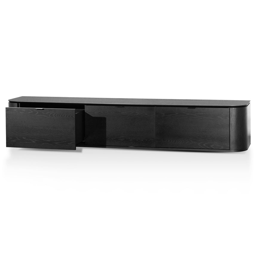 2.4m TV Entertainment Unit | Black Oak | Myka Home - View 5