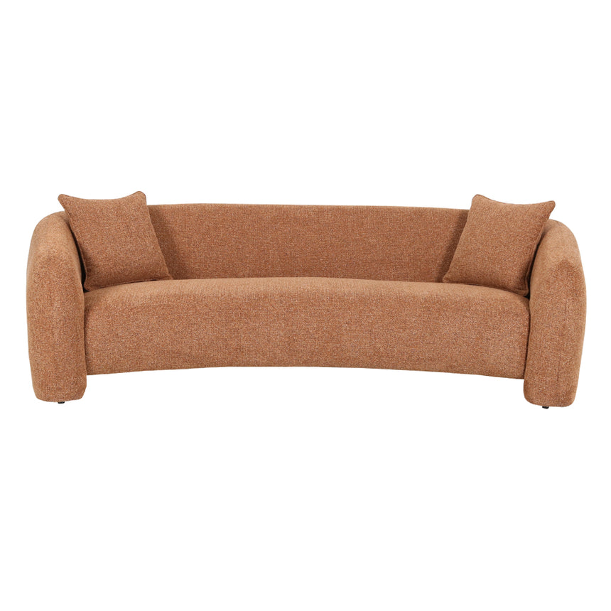 3 Seater Sofa - Coral Orange - View 2