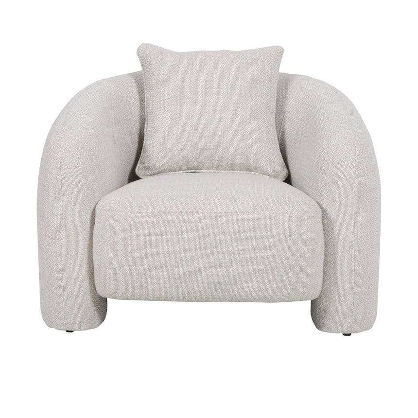Armchair - Beige Linen - View 2