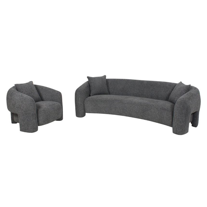 Armchair - Coral Charcoal - View 2