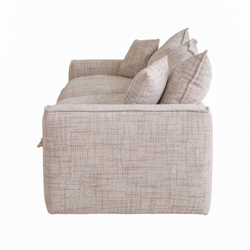 2 Seater Fabric Sofa - Cream - View 4