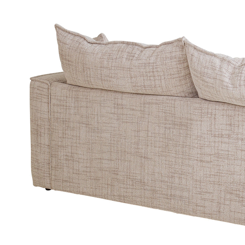 2 Seater Fabric Sofa - Cream - View 9