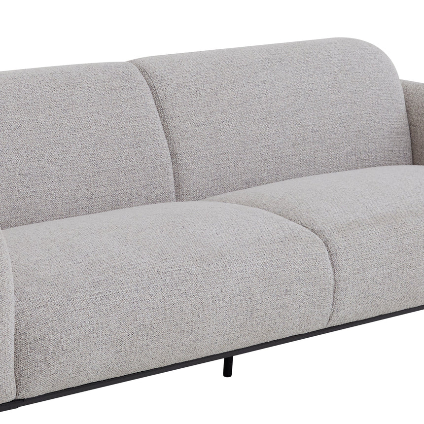 3 Seater Fabric Sofa - Speckled Grey - View 6