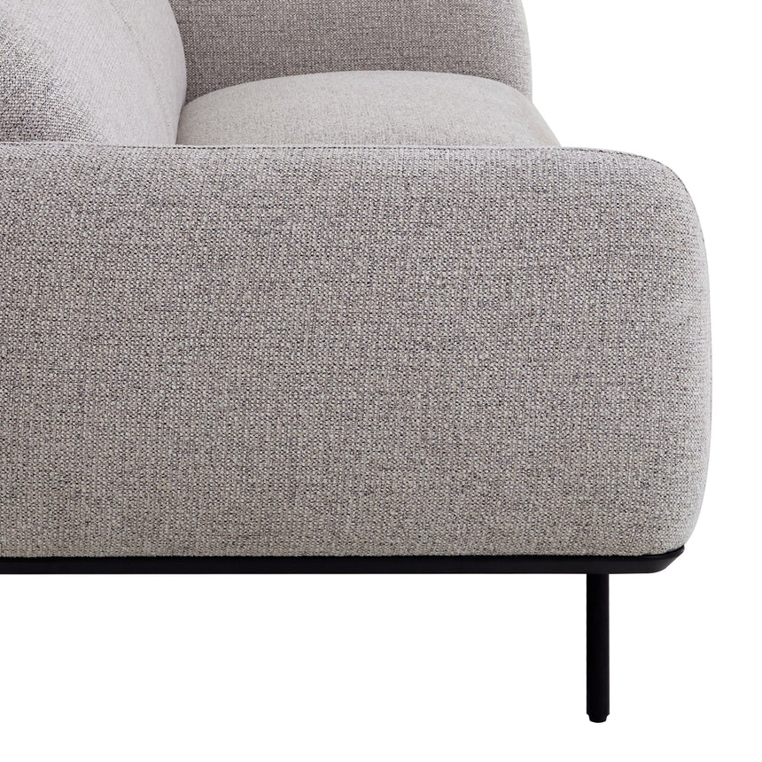 3 Seater Fabric Sofa - Speckled Grey - View 7