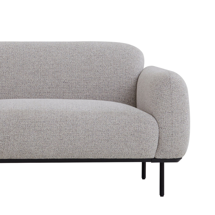 3 Seater Fabric Sofa - Speckled Grey - View 5