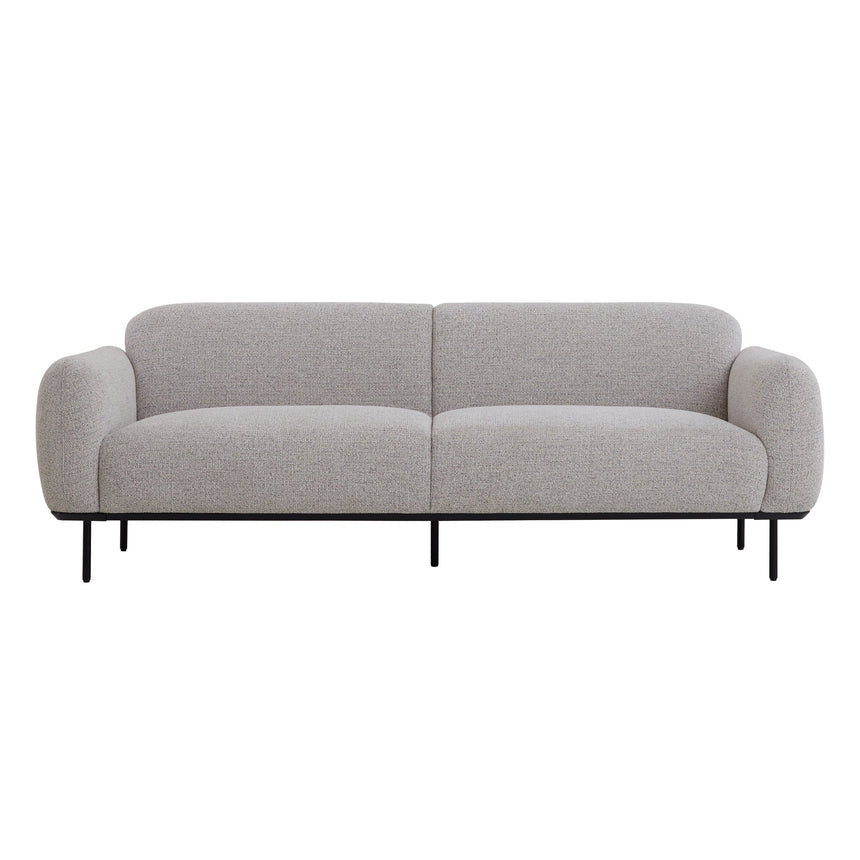 3 Seater Fabric Sofa - Speckled Grey - View 2