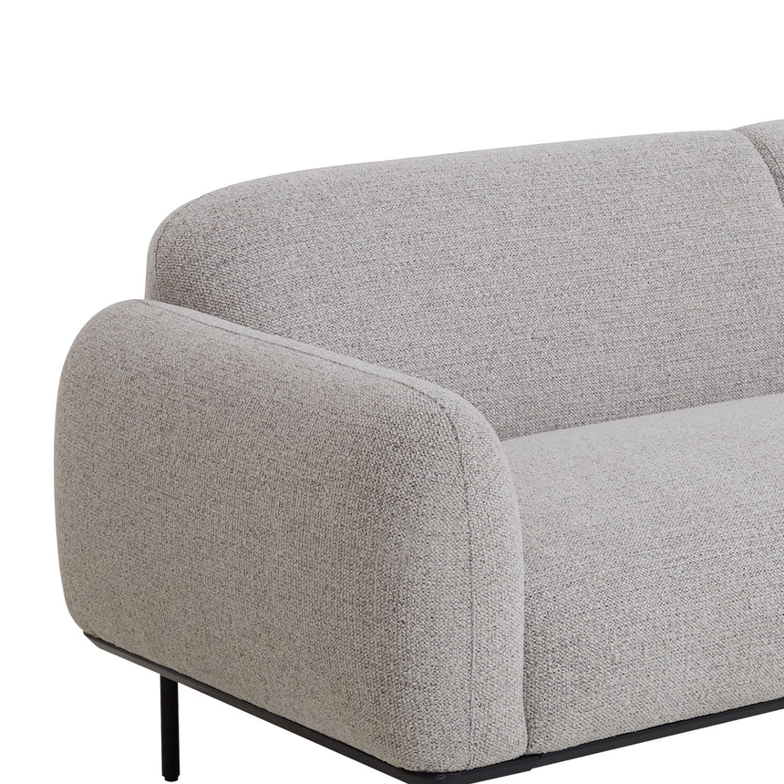 3 Seater Fabric Sofa - Speckled Grey - View 4