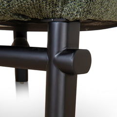 CLC10077-KJ Fabric Armchair - Coral Dark Green