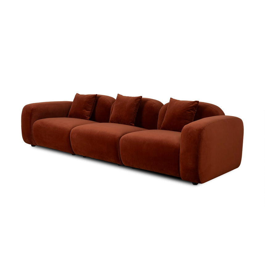 4 Seater Sofa - Umber Orange