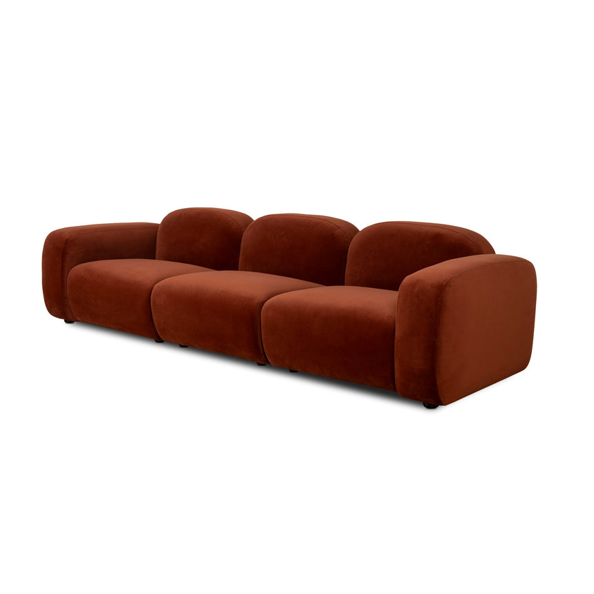 4 Seater Sofa - Umber Orange - View 2