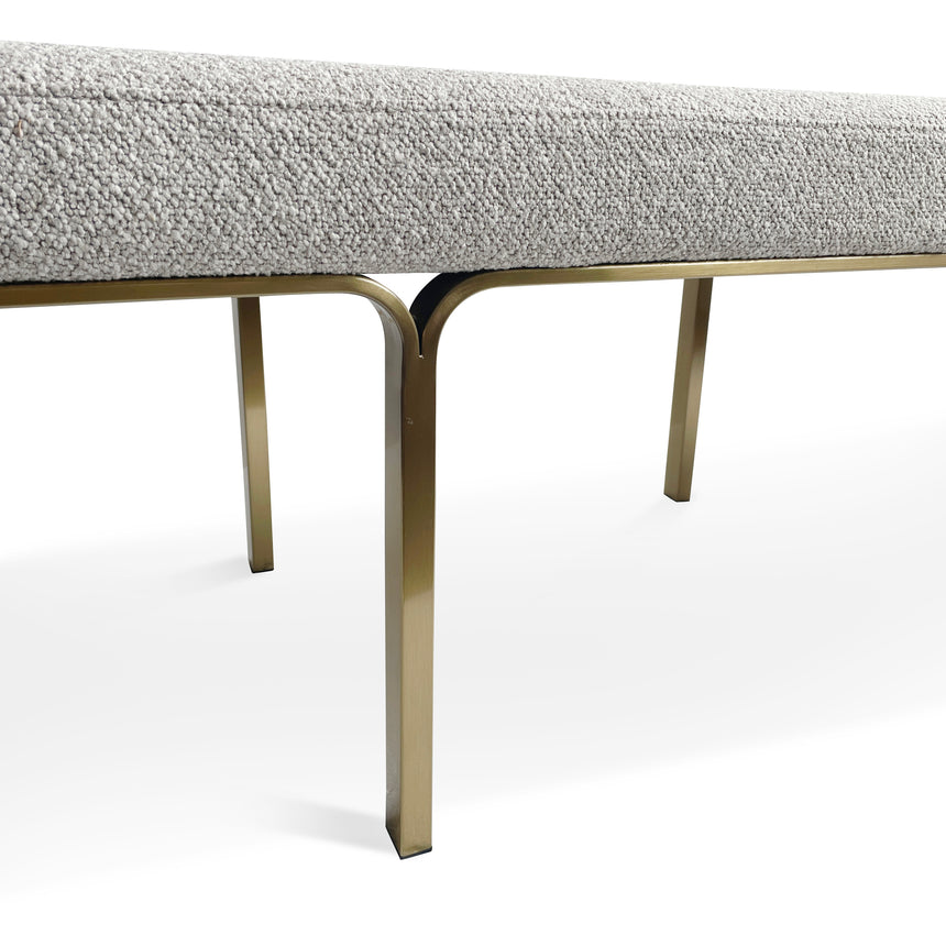 1.5m Brushed Gold Ottoman - Clay Grey - View 12